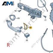 Проставка ручки двери пассажира 5HG837088 для Volkswagen Golf 8 2019-2026