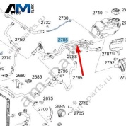 Шланг охлаждения от клапана к насосу слева и радиатору АКП Mercedes C253 AMG GLC 63 (M177) A1772033600
