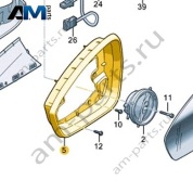 Окантовка правого зеркала 11B8576024PK для Ауди Q6 E-tron 2024-2026