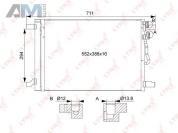 Радиатор кондиционера RC0111 (LYNXauto) для автомобилей VAG