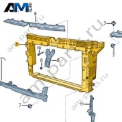 Передняя несущая панель с креплением для радиатора ОЖ Volkswagen Taos 2021-2023 2GL805588