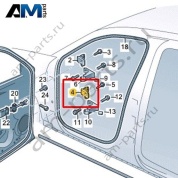 Половина петли двери (верхняя часть) Volkswagen id4/id5 2021-2024 11A831406A