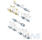 Внутренний ШРУС левый (DSG) на Volkswagen Caravelle T6 7LA498103B