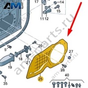 Накладка Audi Q8 e-tron 2024-2024/Audi e-tron 2019-2023 4KE837865