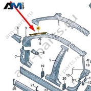 Усилитель стойки А Audi A7 (4K) 2019-2024 4K8810219