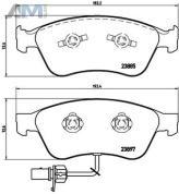 Передние тормозные колодки BREMBO P85087 для Audi A8 (D3) 2002-2010