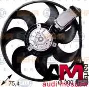 Вентилятор системы охлаждения двигателя Ауди Q7 3.6TFSI (350 л.с.) 8EW351043241 Mahle/Knecht