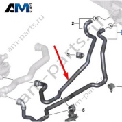 Обратный шланг системы охлаждения BMW X3 (G01) 2017-2024 30d (B57) 64219354462
