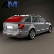 Стекло заднее тонированное COMBI Шкода Суперб 3T9845049J