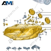 Двойная галогенная фара левая Volkswagen T-Roc Cross 2019-2024 2GM941005A