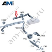 Шланг охлаждения от радиатора АКП на Mercedes W465 AMG G63 (M177) A4655013400