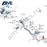 Трубка выпуска ОГ справа на Mercedes W465 AMG G63 (M177) A1771403602
