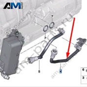 Подающий маслопровод АКП BMW 7 серия (G11/G12 LCI) 2019-2022 730d (B57P) 17228598382