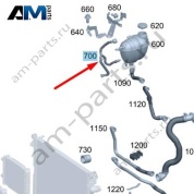 Вентиляционная трубка от радиатора к бачку на Mercedes W465 AMG G63 (M177) A4655008102