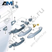 Колпачок ручки двери водителя 8YG837879GRU на Audi A3 (8Y) 2020-2026
