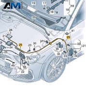 Трос замка капота Audi Q3 2019-2024 83B823535A
