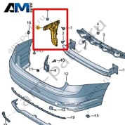 Направляющий профиль Volkswagen Jetta VII 2020-2024 17A807375