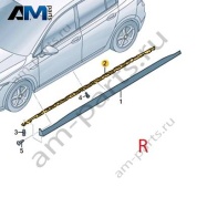 Крепежная планка порога пассажира 5HG853494 на Volkswagen Golf 8 2019-2026