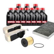 Набор фильтров на ТО-1/3 Volkswagen Touareg (2018-2023) 3.0TDI масло Motul 5W30