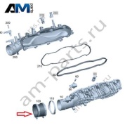 Патрубок коллектора на фильтр слева Mercedes W223 AMG S63 (M177) A1770945700