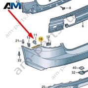 Крепежная планка Audi A7 (4K) 2019-2024 4K8807863