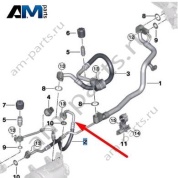 Шланг хладагента на компрессор BMW 7 серия (G11/G12 LCI) 2019-2022 730d (B57P) 64539860605