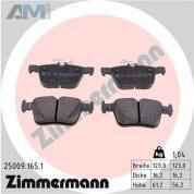 Задние тормозные колодки ZIMMERMANN 25009.165.1  Volkswagen B8 (2014-2025)