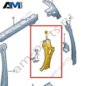 Усилитель стойки С Volkswagen id-Buzz 2023-2024 1T3809587
