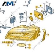 Светодиодная фара правая Audi A8 (D4) 2014-2017 4H0941774