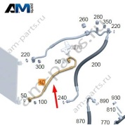 Трубка от радиатора кондиционера снизу Mercedes W223 AMG S63 (M177) A2238308003