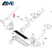 Маслопровод к двигателю справа на Mercedes W205 AMG C63 (M177) A2055010224