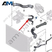 Шланг от помпы к бачку BMW 7 серия (G11/G12 LCI) 2019-2022 730d (B57P) 17128597750