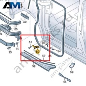 Ограничитель открывания двери Volkswagen id-Buzz 2023-2024 1T3843408