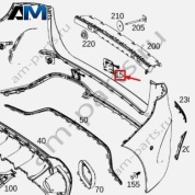 Заглушка буксировочного крюка A24788543029999 Mercedes B-class W247