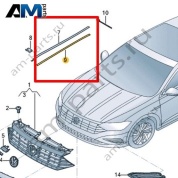 Крепежная планка Volkswagen Jetta VII 2020-2024 17A854542