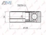 ШРУС внутренний LYNX для Octavia A4 Tour (1996-2011) CI-8009