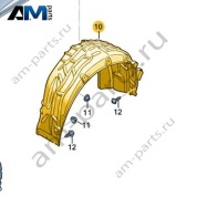 Подкрылок задний правый 4P0810172 на Ауди А6 С9 2025-2026