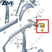 Усилитель стойки D Volkswagen id4/id5 2021-2024 11E809307