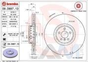 Передний левый тормозной диск Brembo (09.D897.13) на BMW X7 (G07) 50iX