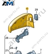 Крышка зеркала правая 85E857528AGRU на Ауди А6 С9 2025-2026