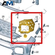 Опорный элемент Volkswagen T-Roc Cross 2019-2024 2GM807723A
