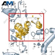 Выпускной коллектор с турбонагнетателем VAG 04E145713Q