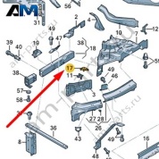 Замыкающая панель Audi Q7 (4M) 2016-2024 4M0803647B