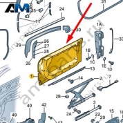Внутренняя панель двери Audi A8 (D4) 2014-2017 4H6833306B