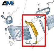 Накладка заднего фонаря Volkswagen T-Roc Cabrio 2020-2024 2GC945427A