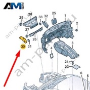 Шумоизоляция лонжерона Audi Q8 e-tron 2024-2024/Audi e-tron 2019-2023 4KE863827