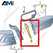 Накладка заднего фонаря Volkswagen T-Roc Cabrio 2020-2024 2GC945310