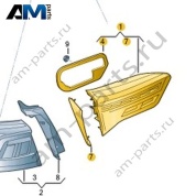 задний левый светодиодный фонарь с противотуманным фонарем Volkswagen T-Roc Cabrio 2020-2024 2GC945093