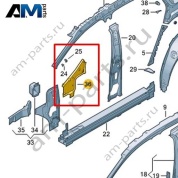Усилитель проема стекла Volkswagen id4/id5 2021-2024 11A802442