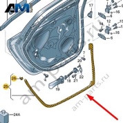 Уплотнитель двери (наружный) Audi A6 (C7) 2015-2018 4G0839718D